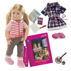 Our Generation Shannon with Book 18" Posable Travel Doll